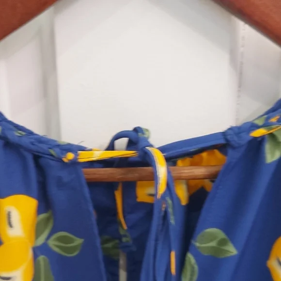 Ultra Pink Blue and Yellow High Low Dress - Picture 7 of 13